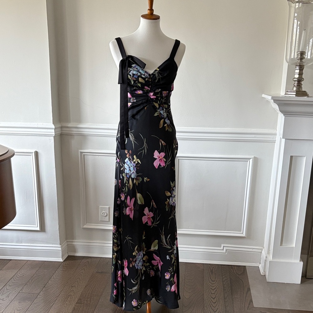 Jill Stuart Black Floral Maxi Dress